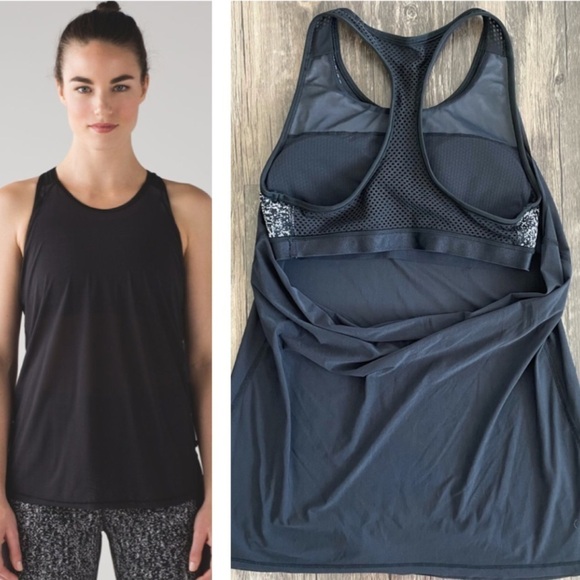 Lululemon Fit Physique Tank Black / Suited Print White Black Size 4 - Picture 15 of 15